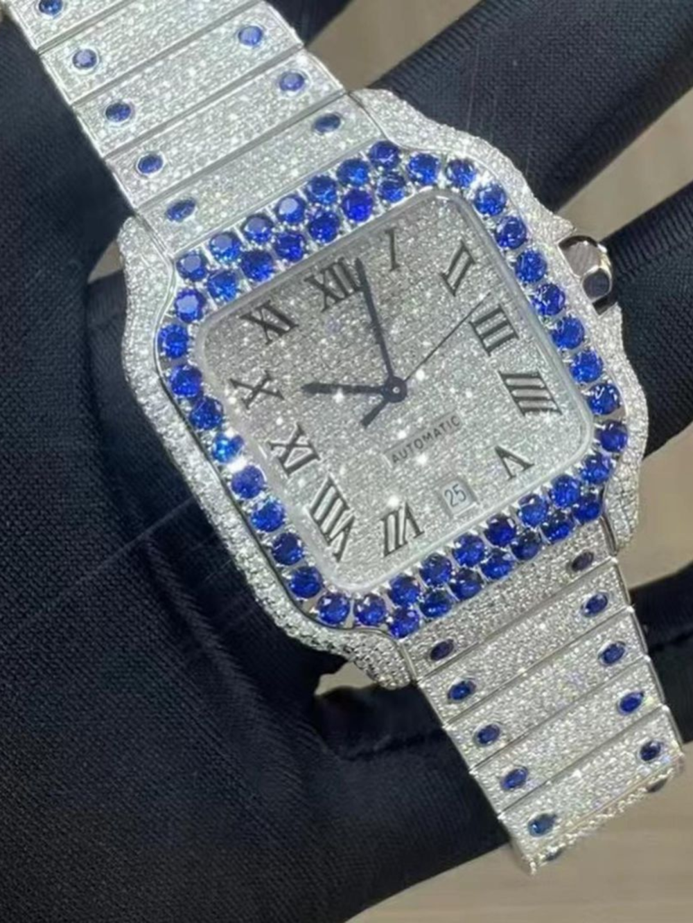 Stainless Steel Bust Down Luxury Watch for Gift