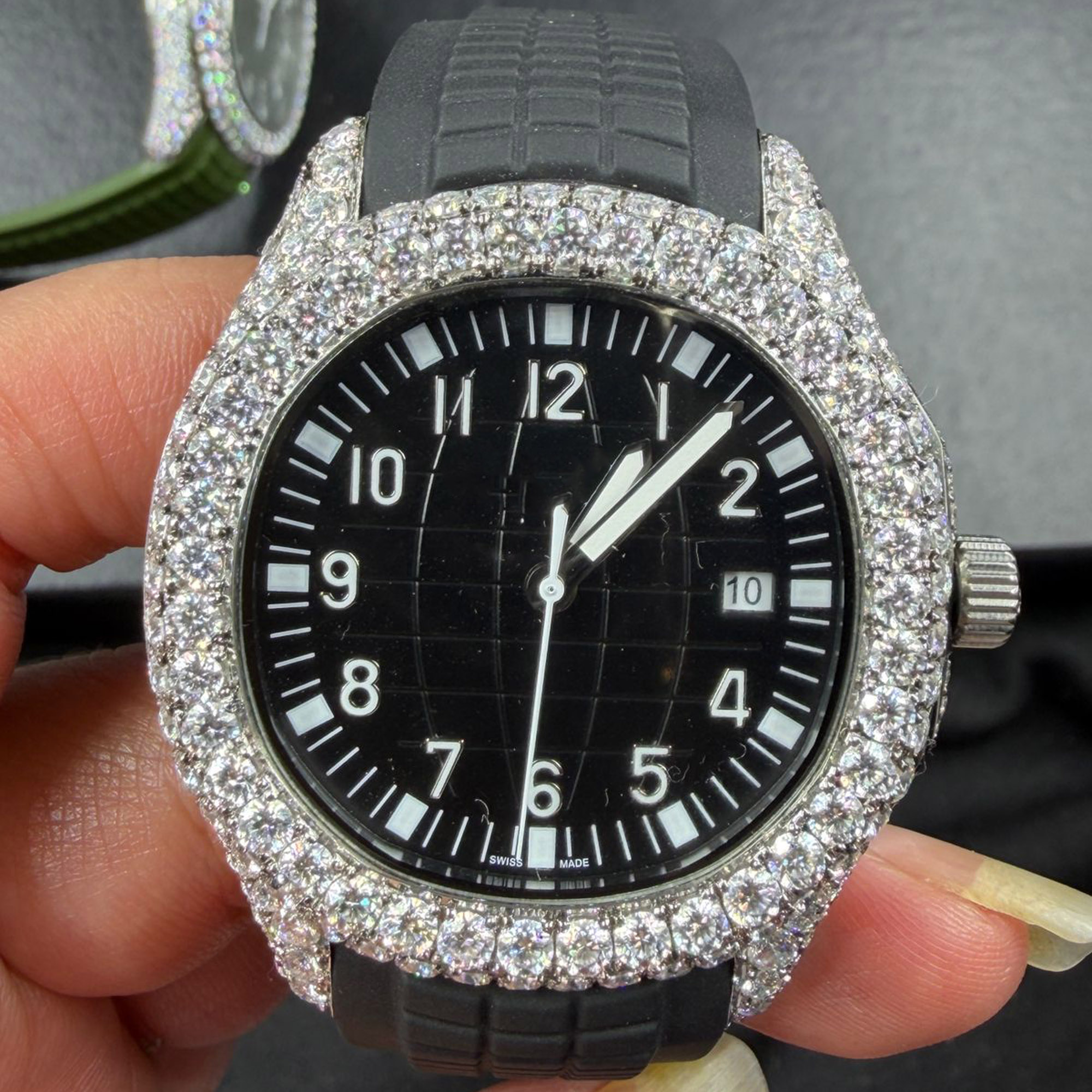 Moissanite Rubber Strap Watches